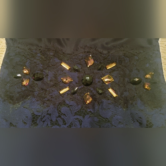 Jeweled Lace Cocktail Dress Size 4 - Picture 6 of 7